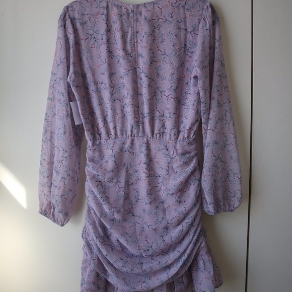 Greylin Tamara Georgette Floral Mini Lilac Dress - Picture 6 of 11